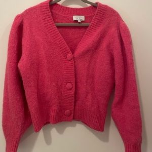 & Other Stories hot pink cardigan sweater